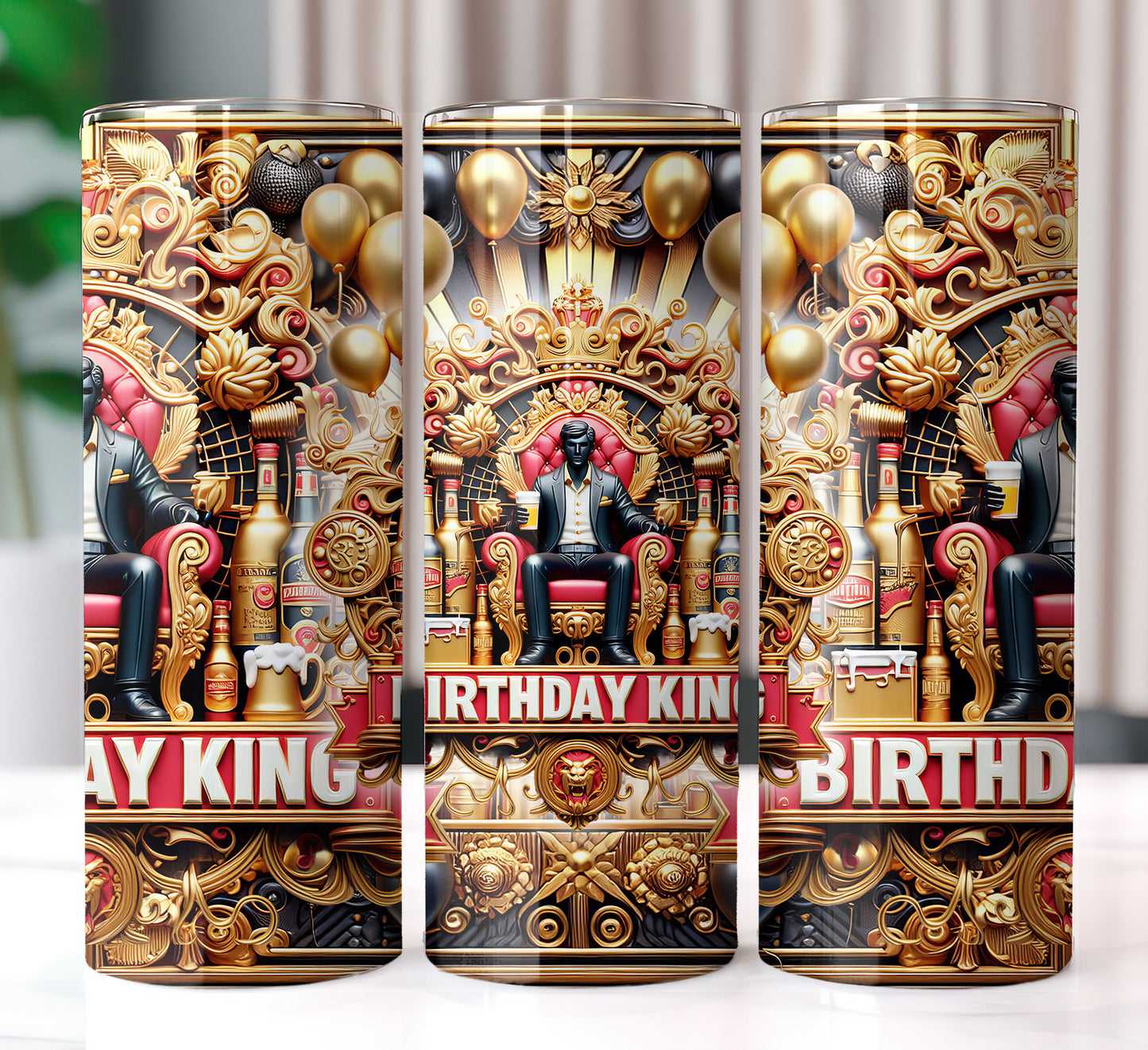 Birthday King Shirt and Tumbler Wrap Bundle