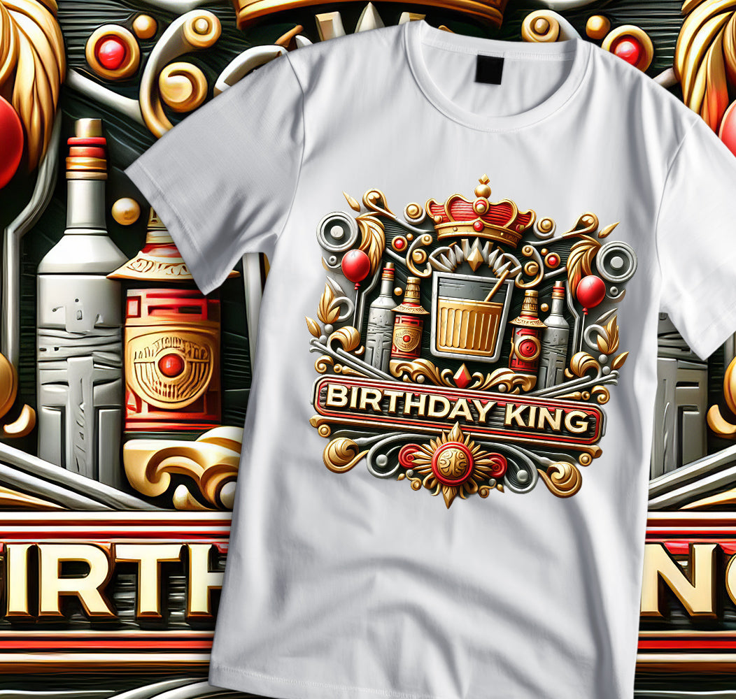 Birthday King Shirt and Tumbler Wrap Bundle