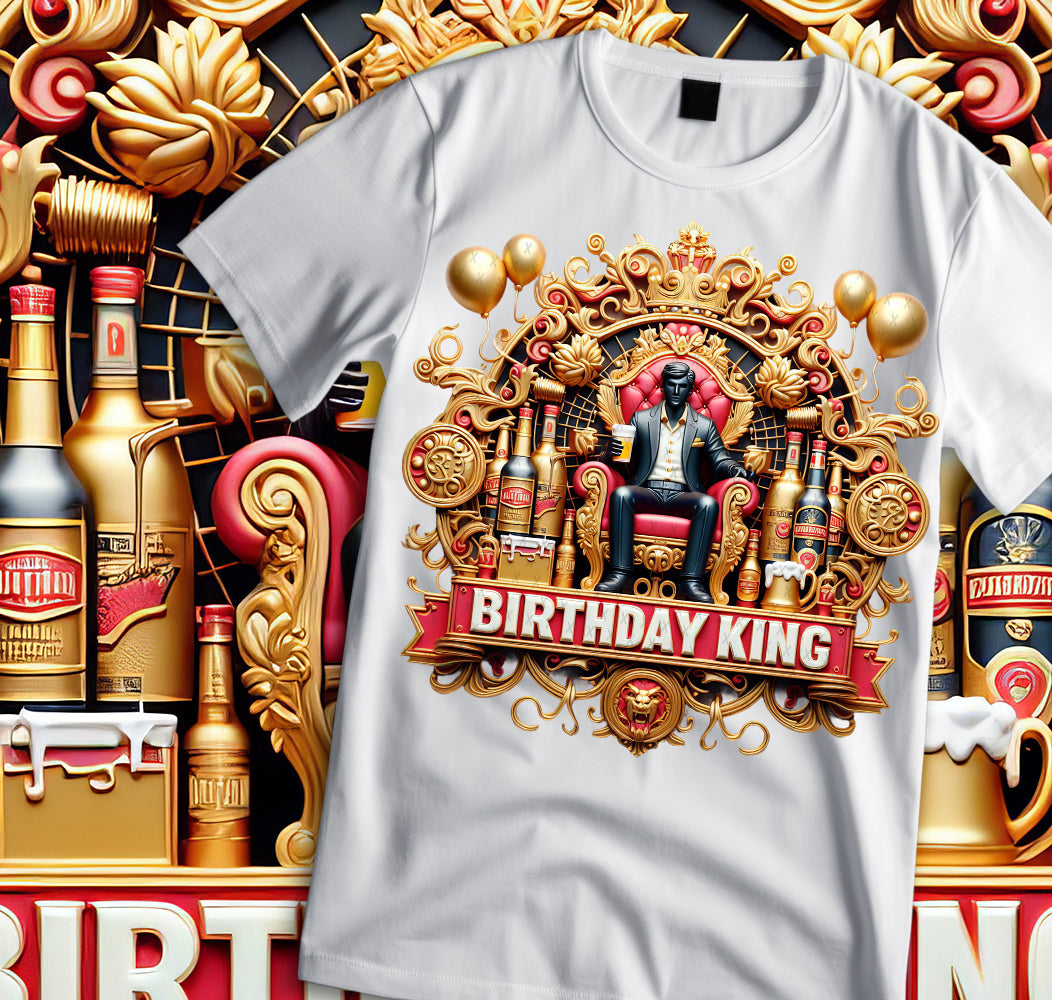 Birthday King Shirt and Tumbler Wrap Bundle