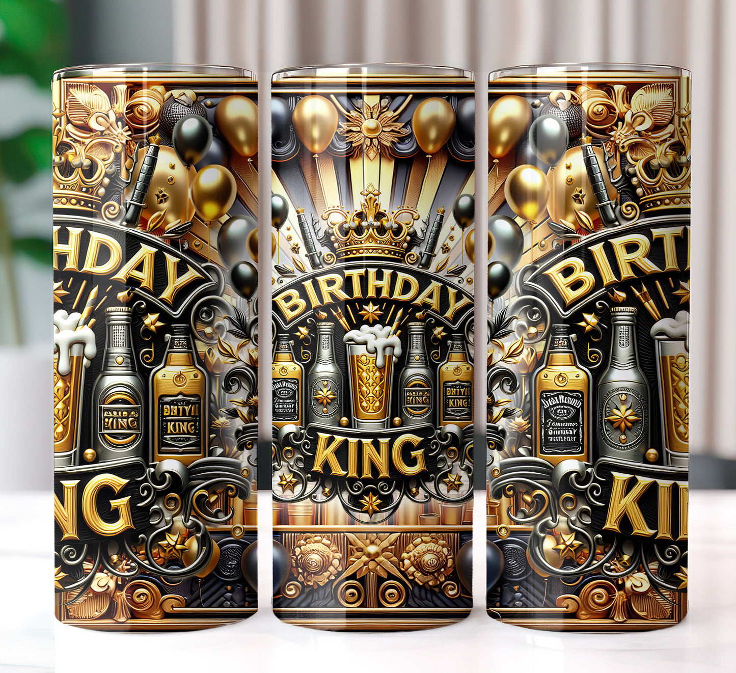 Birthday King Shirt and Tumbler Wrap Bundle