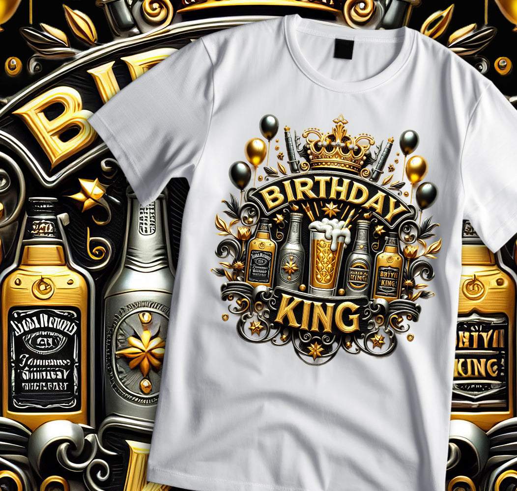 Birthday King Shirt and Tumbler Wrap Bundle