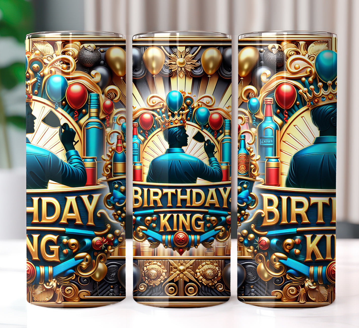 Birthday King Shirt and Tumbler Wrap Bundle