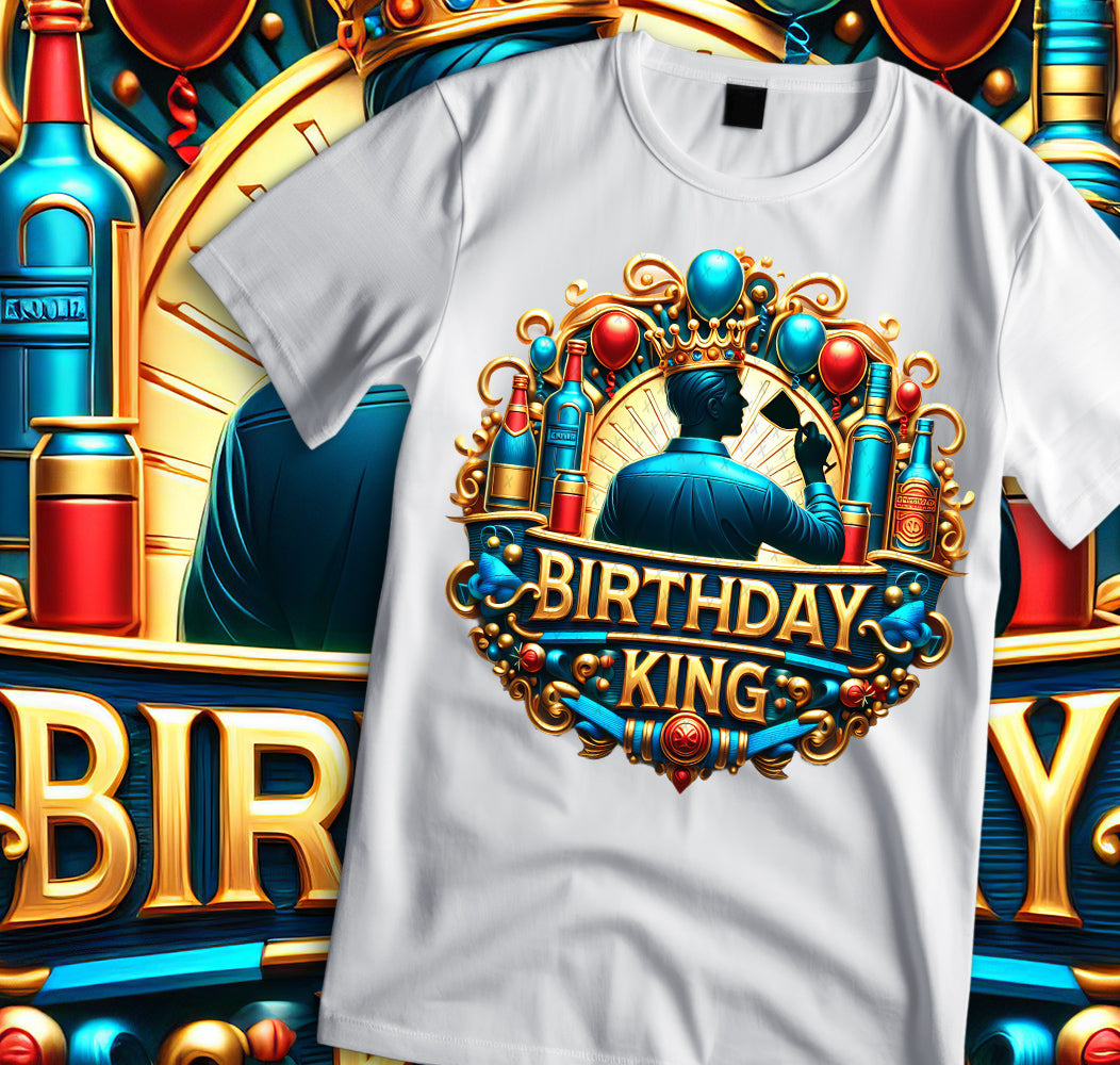 Birthday King Shirt and Tumbler Wrap Bundle