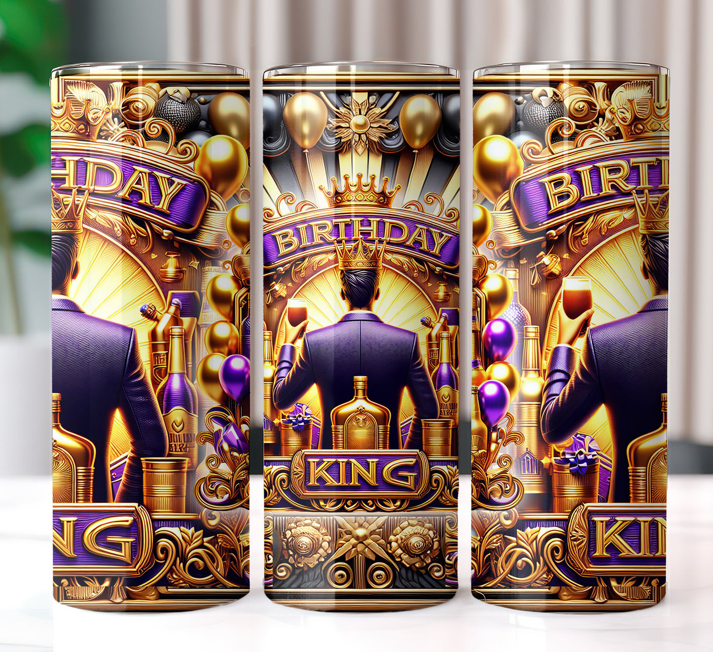 Birthday King Shirt and Tumbler Wrap Bundle