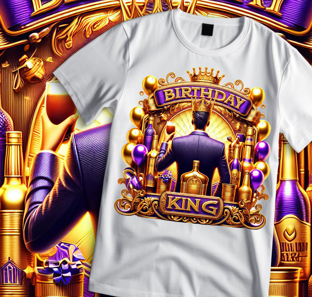 Birthday King Shirt and Tumbler Wrap Bundle