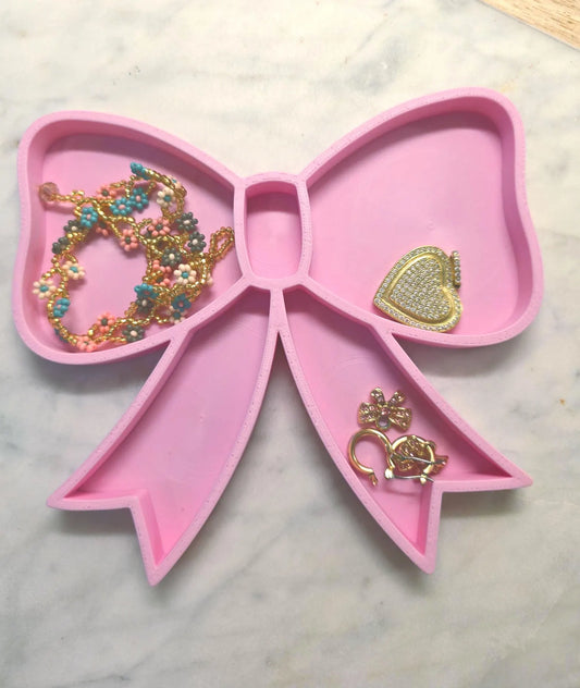 3D Bow Organizer | Coquette Girly Decor | Jewelry Tray