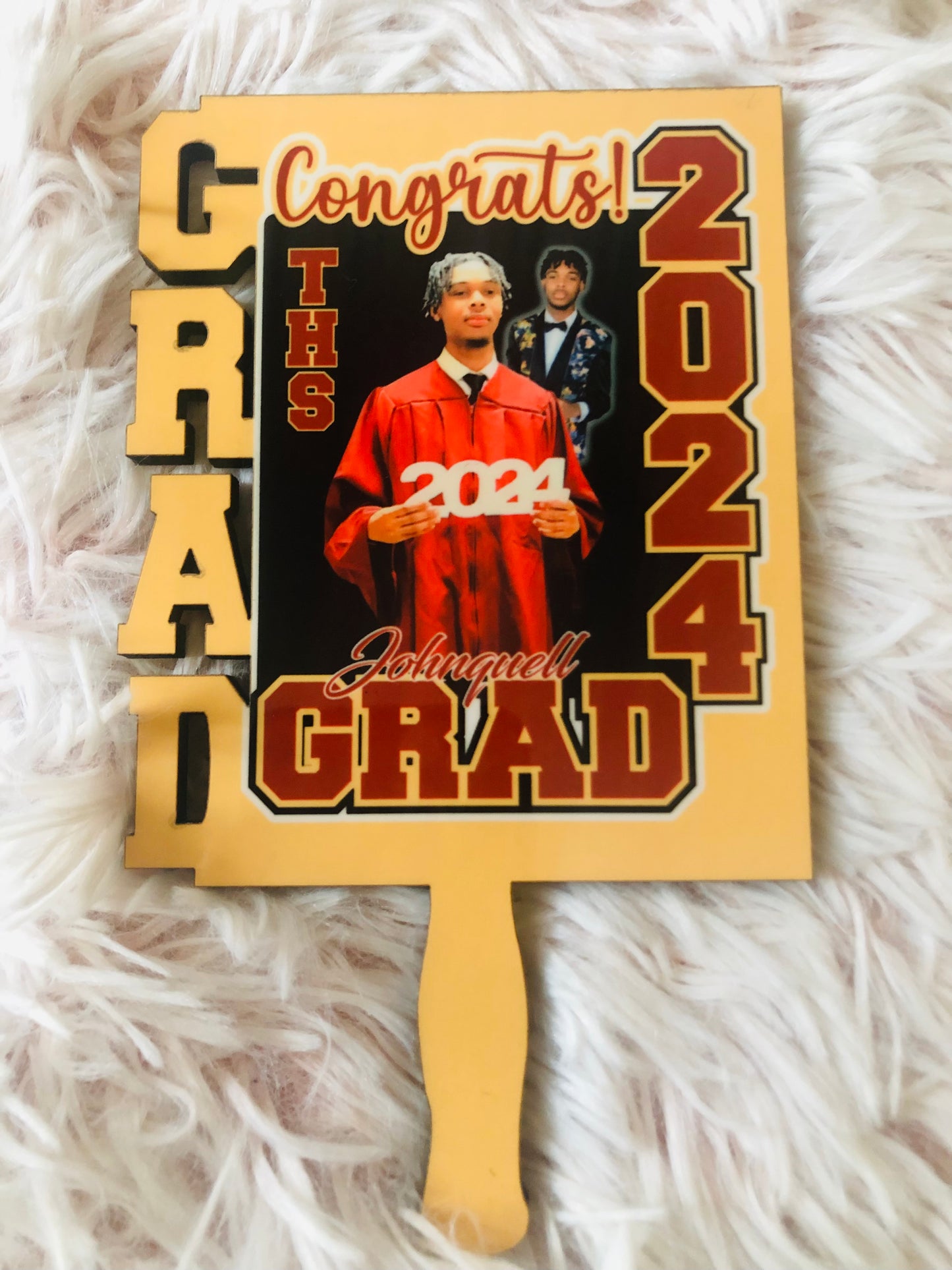 Mini Sublimation Graduation Fans (Blank)