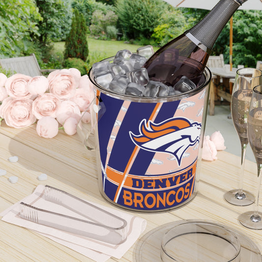 Broncos Ice Bucket with Tongs