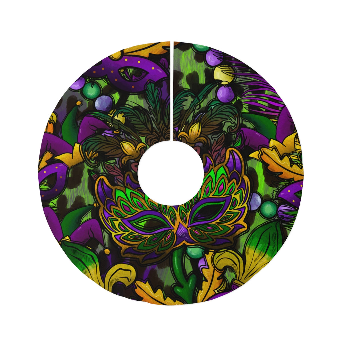 Mardi Gras Round Tree Skirt