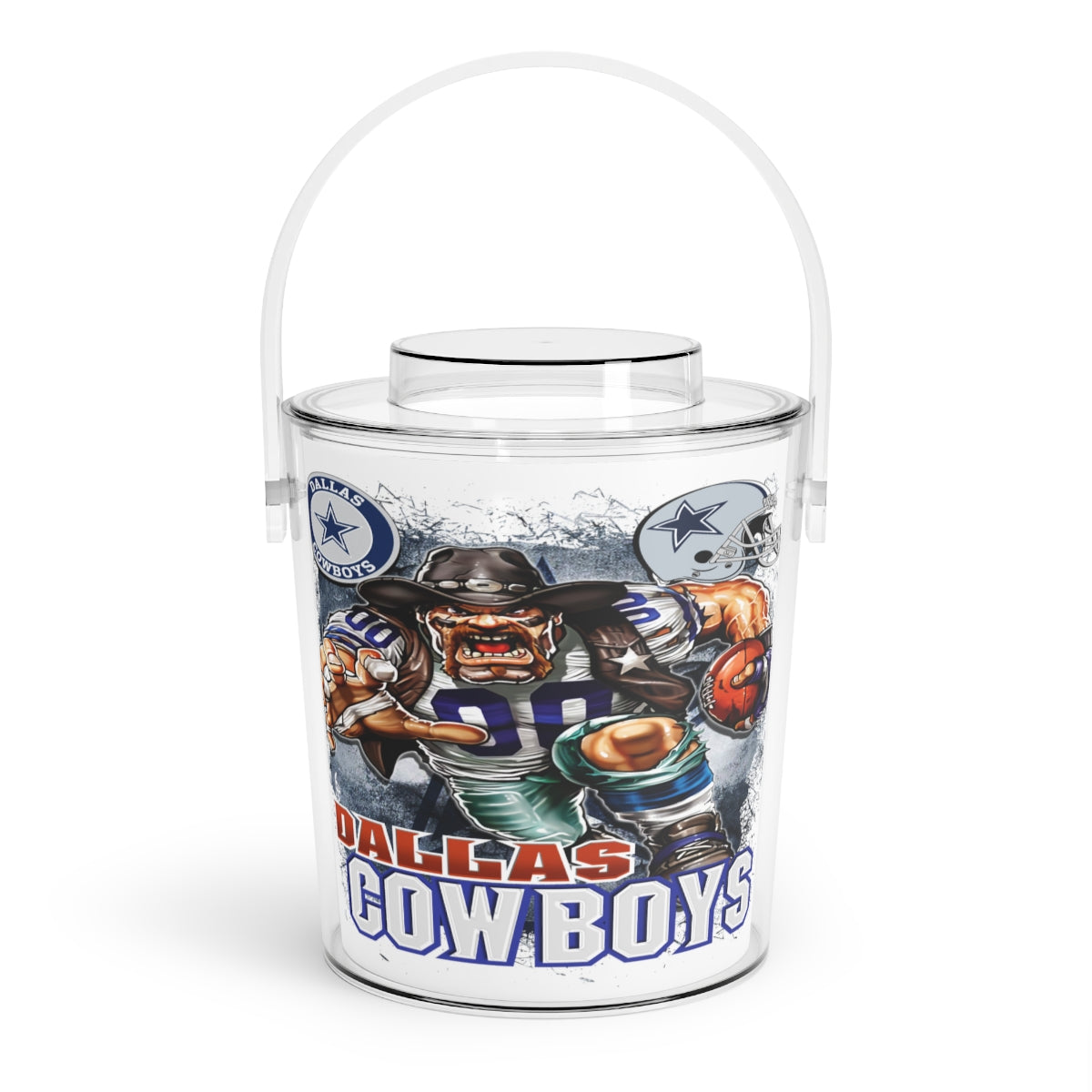 Cowboys Ice Bucket with Tongs