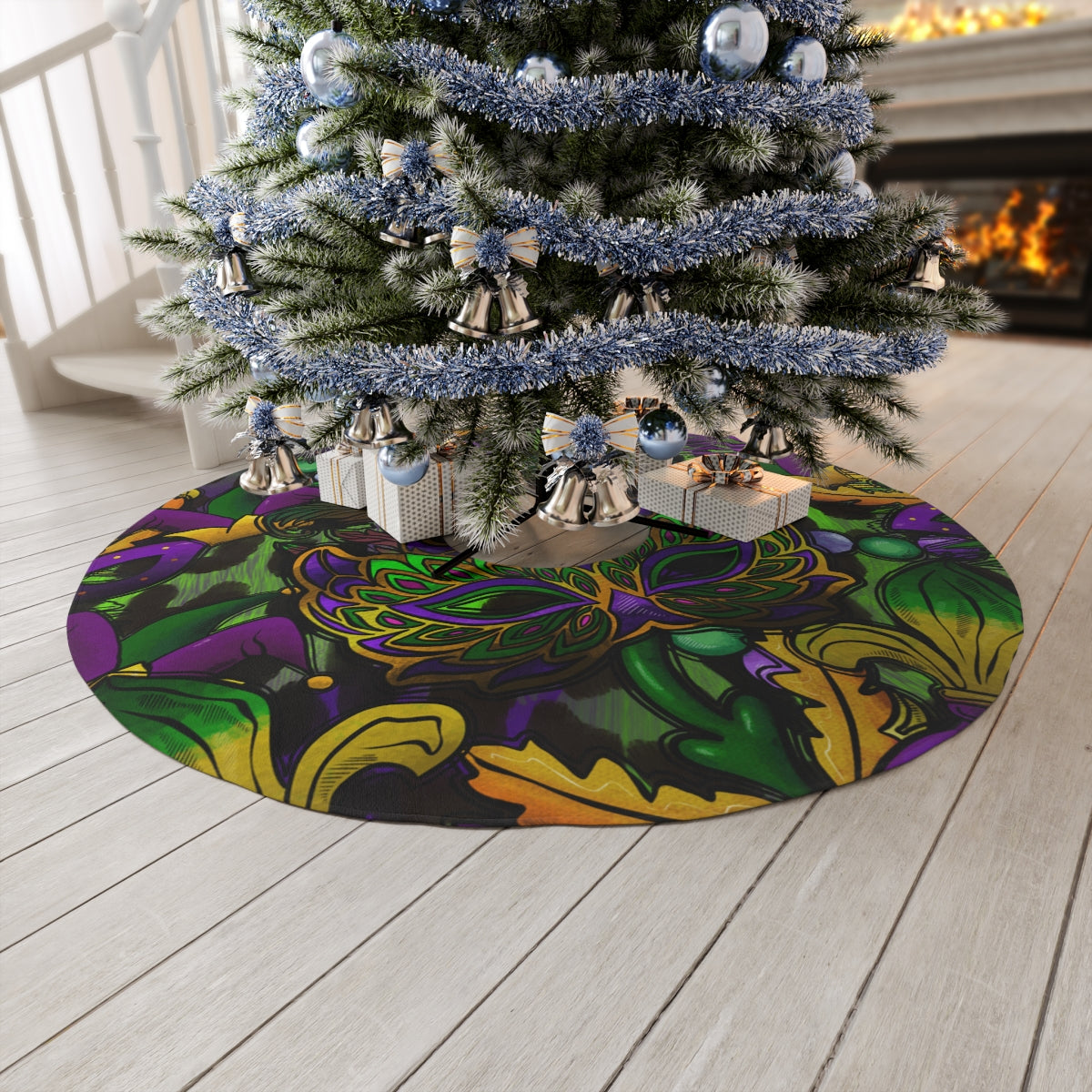 Mardi Gras Round Tree Skirt