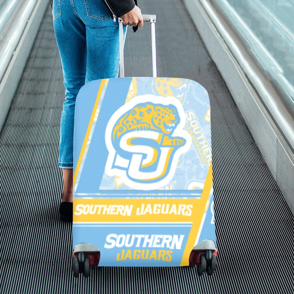 Lined design college SOUTHERN JAGUARS Luggage Cover/Large 26"-28"