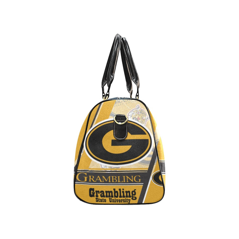 Lined design college Grambling New Waterproof Travel Bag/Large (Model 1639)