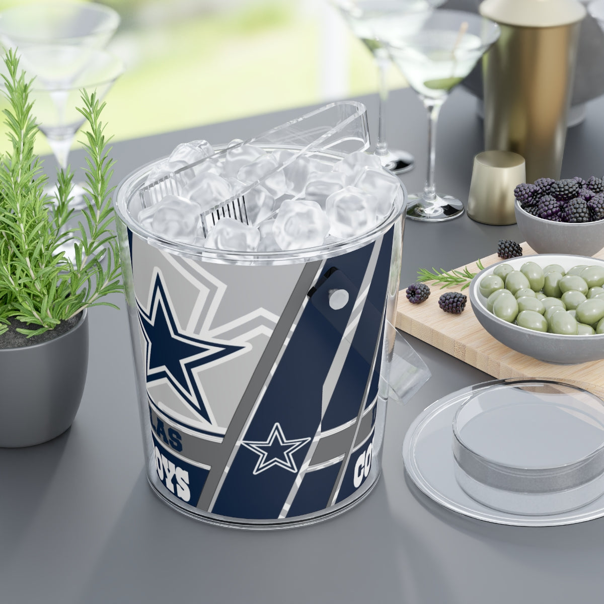 Cowboys#2 Ice Bucket with Tongs