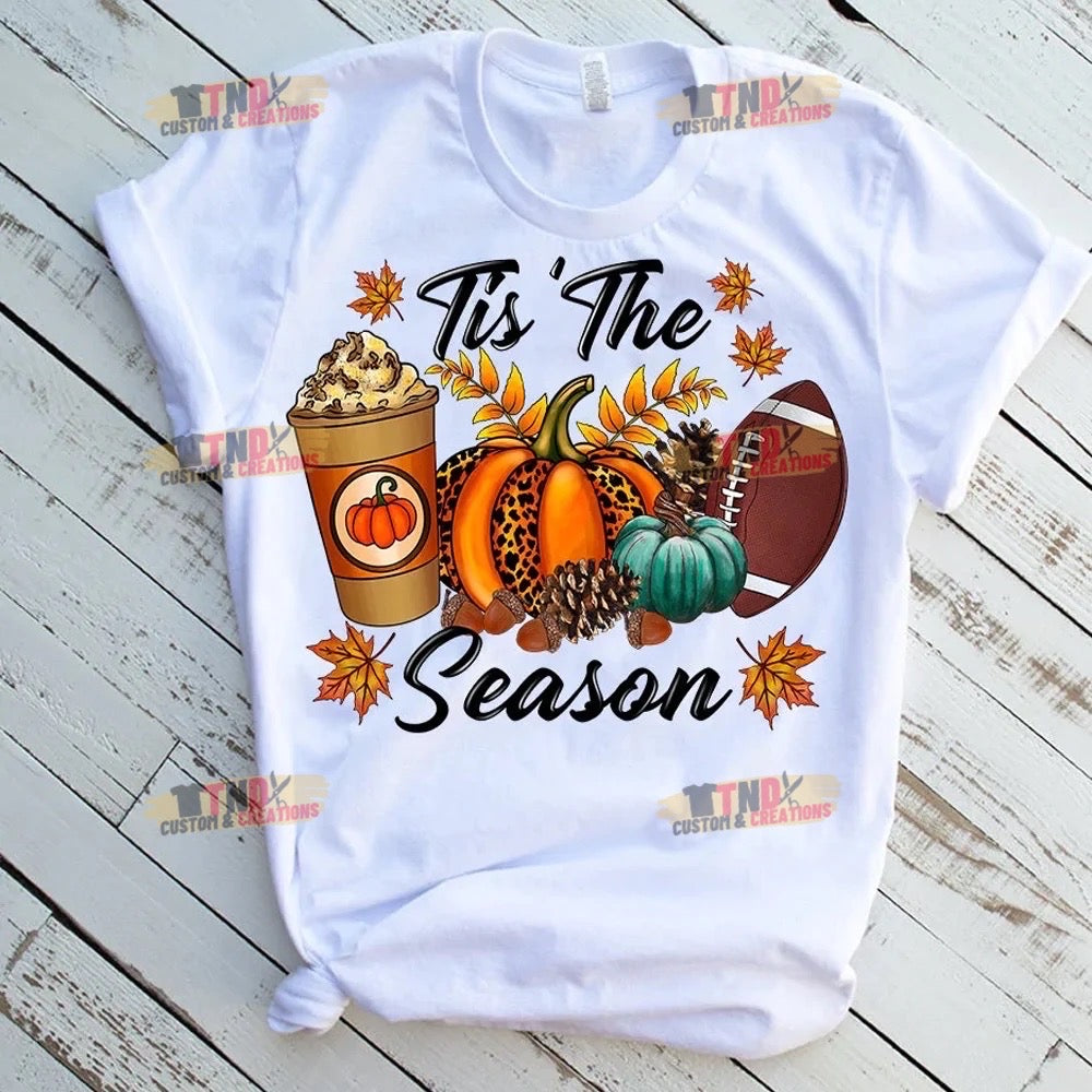 Tis The Season Football Coffee T-Shirt