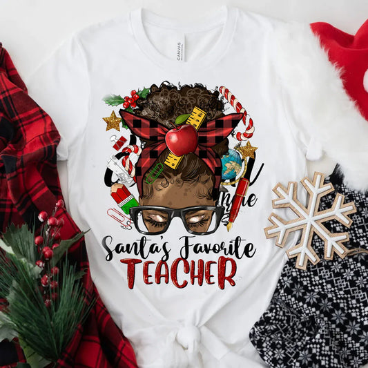 Santas Favorite Teacher T-Shirt