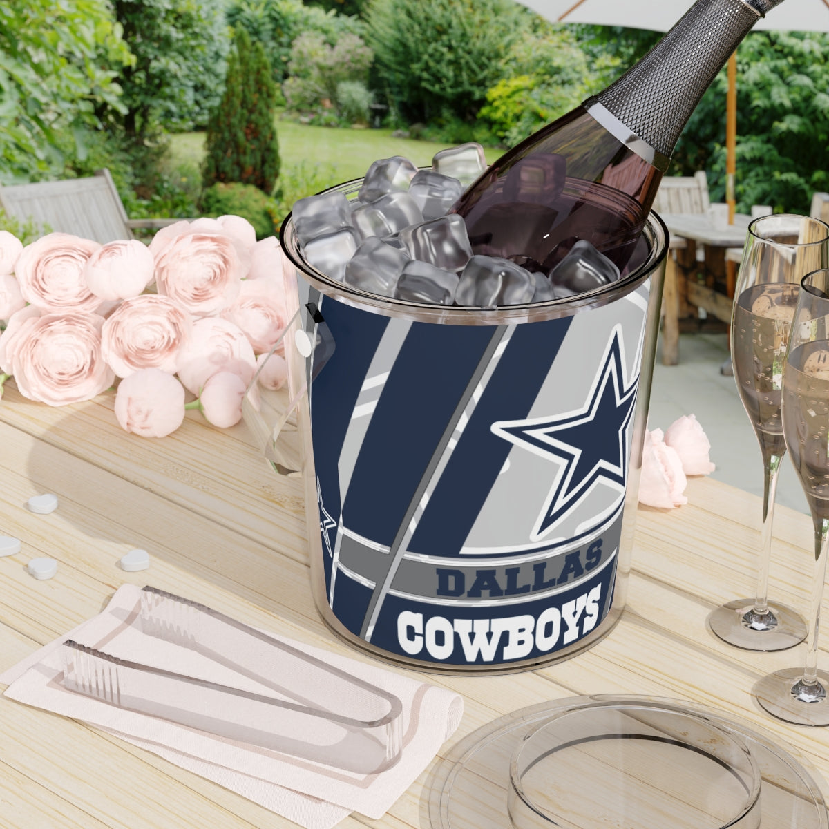 Cowboys#2 Ice Bucket with Tongs