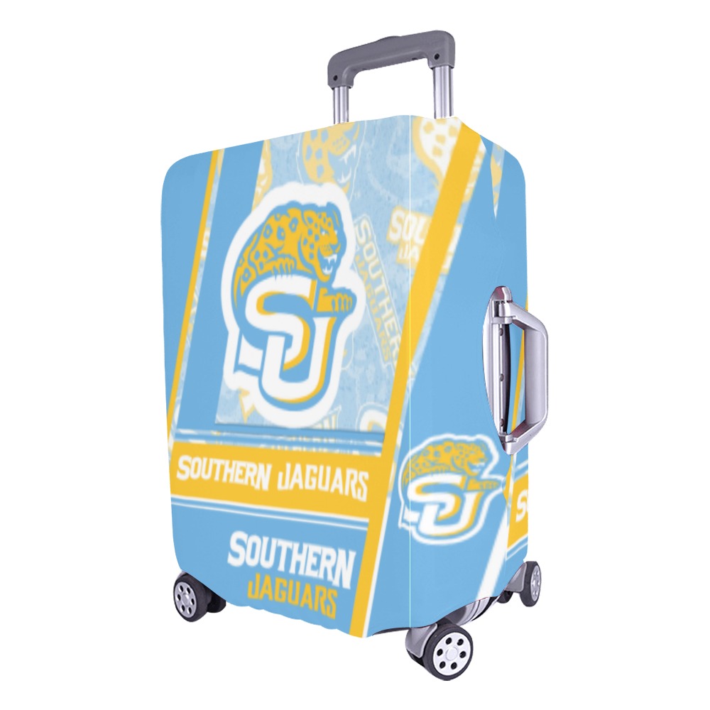 Lined design college SOUTHERN JAGUARS Luggage Cover/Large 26"-28"