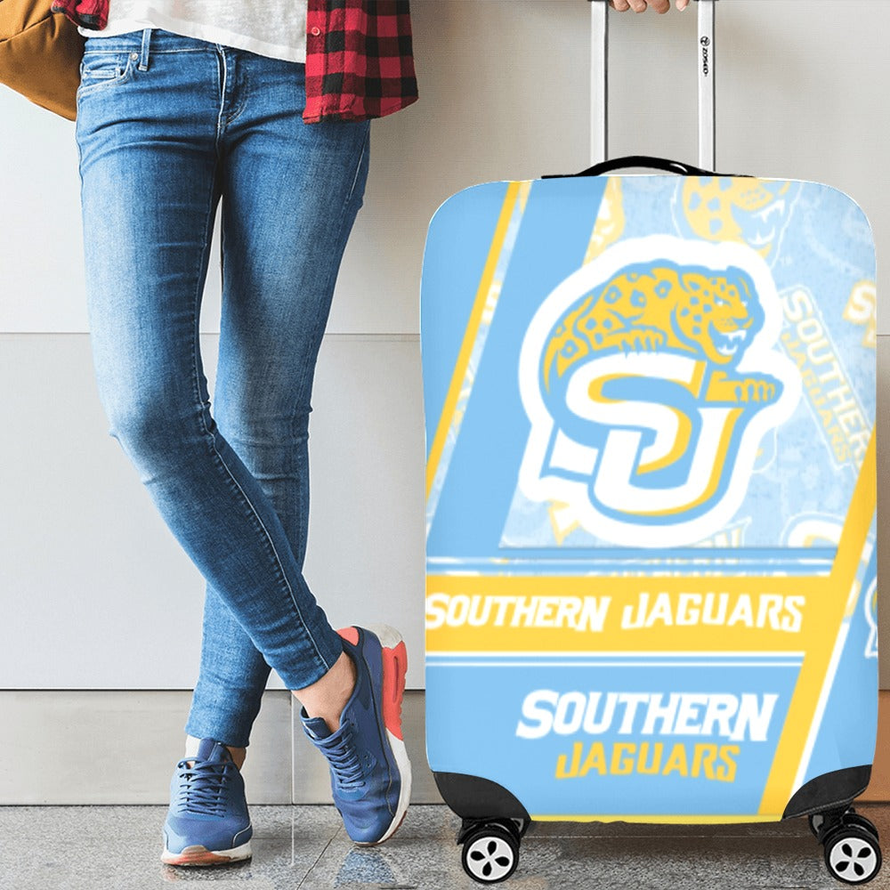 Lined design college SOUTHERN JAGUARS Luggage Cover/Large 26"-28"