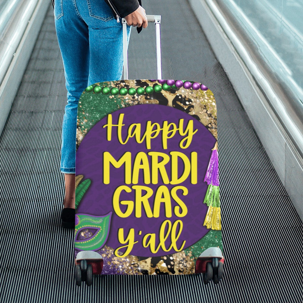 HappyMardiGrasYall Luggage Cover/Large 26"-28"