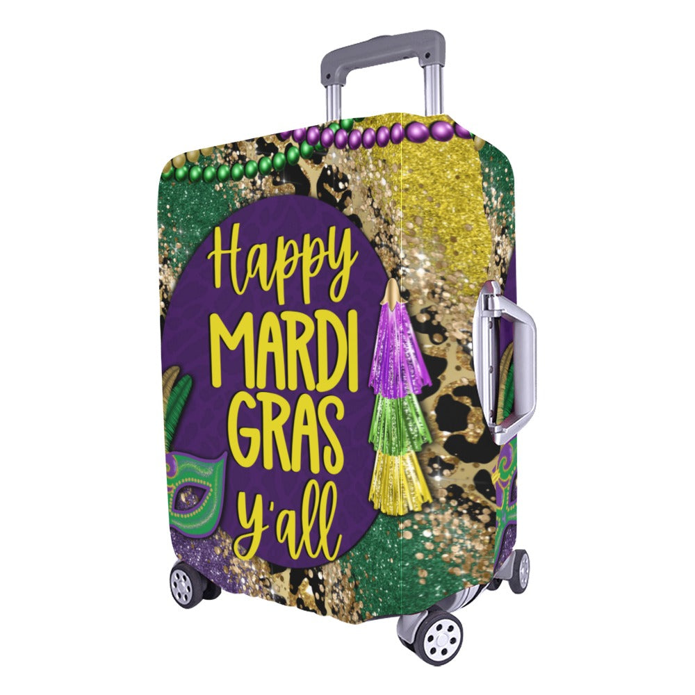 HappyMardiGrasYall Luggage Cover/Large 26"-28"