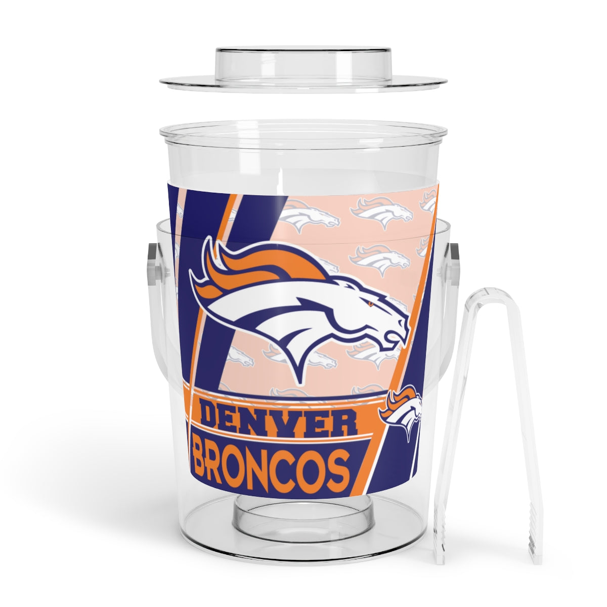 Broncos Ice Bucket with Tongs