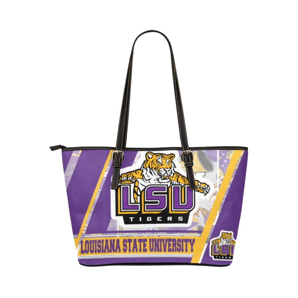 College 8 Tote Bag Leather Tote Bag/Small (Model 1651)