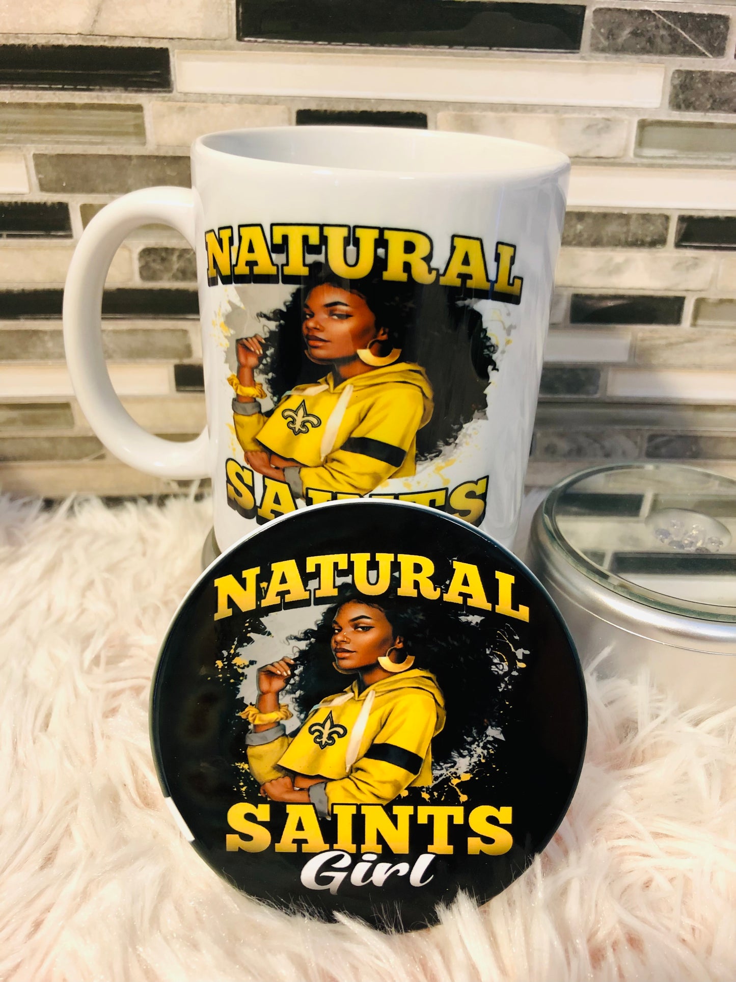 New Orleans Saints Girl Coffee Mug Set